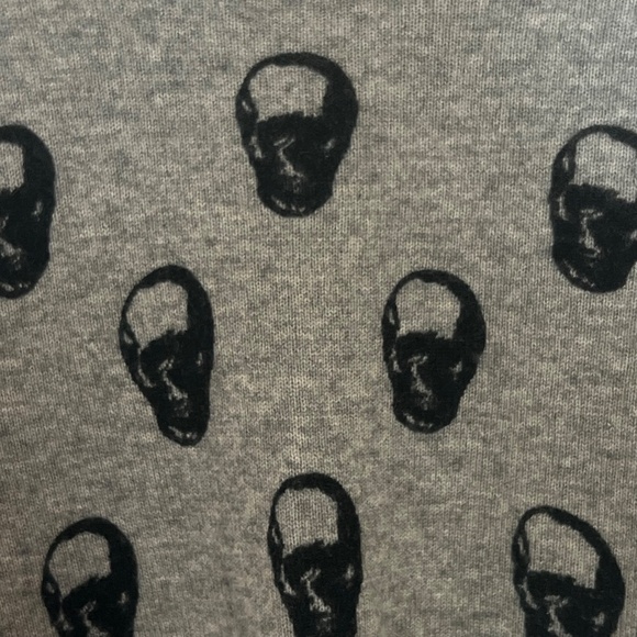 Catherine Malandrino Cashmere Skulls Sweater - Gray and Black - Size Small - - Picture 7 of 10